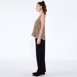 Najnowszy projekt Luźne spodnie damskie Streetwear czarne spodnie JSDJ2516