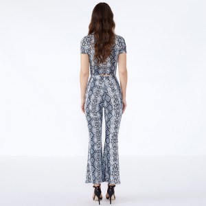 Leopard Print Bodycon Shorts Modny dwuczęściowy zestaw odzieży damskiej