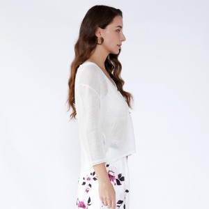 Kobiety Biały Koreański Damski dwuczęściowy zestaw Odzież damska Bluzki z długim rękawem Topy