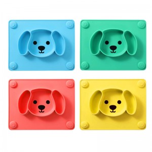 NOWE dziecięce naczynia silikonowe podzielone talerze