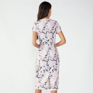 Szydełkowa długa sukienka z lycry z koreańskiej mody damskiej