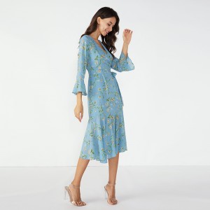 Błękitna, fantazyjna kolacja, zimowa sukienka Tutu African Designs