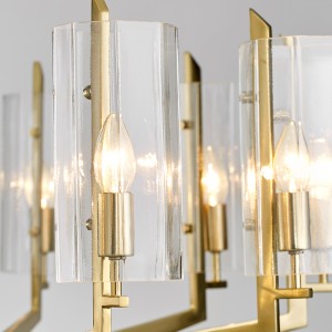 Nowoczesny luksusowy metalowy szklany żyrandol Nordic Nordic ze szkła Km2132