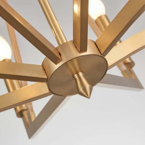 Prosty kreatywny żyrandol do domu z żelaza, hotel Km2122