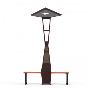 Wysokiej jakości telefon do ładowania WiFi Hot Spot LED Reklama Smart Solar Outdoor Park Steel Bench