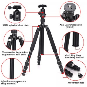 Diat AM294A KH20 Przenośny aparat ze stopu aluminium Kamera wideo Statyw Elastyczny statyw do aparatu cyfrowego