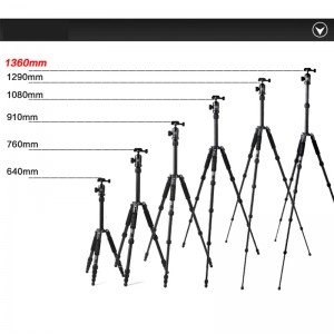 DIat AM225A + KH10 Profesjonalny statyw do kamery na zewnątrz Lekki statyw do kamery ze stopu magnezu i aluminium