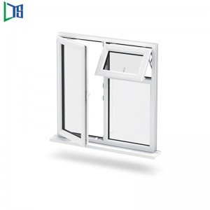 Aluminiowe okno uchylne z podwójnymi szybami niskoemisyjnymi i wykończonym proszkowo markowym sprzętem