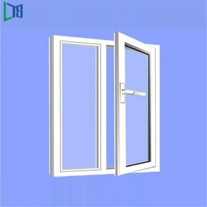 Aluminiowe okno uchylne z podwójnymi szybami niskoemisyjnymi i wykończonym proszkowo markowym sprzętem