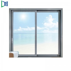 Lakierowanie proszkowe Blokada bezpieczeństwa Kolor szampana Rama pionowa Szklane aluminiowe okno przesuwne z Chin
