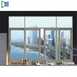 Aluminiowe okna przesuwne lub okna układane z powłoką proszkową w kolorze szarym i czarnym z tworzywa Resdentrail i budynków komercyjnych