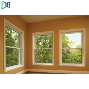 Komercyjne pionowe okna przesuwne z siatką i powłoką proszkową