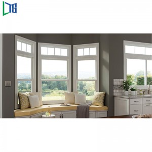 Komercyjne pionowe okna przesuwne z siatką i powłoką proszkową