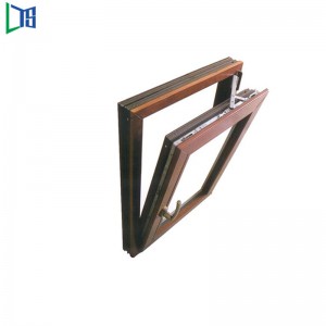 Super wysokowydajna energooszczędna wkładka Rolety Podwójnie szklane okno uchylno-rozwierne z aluminium