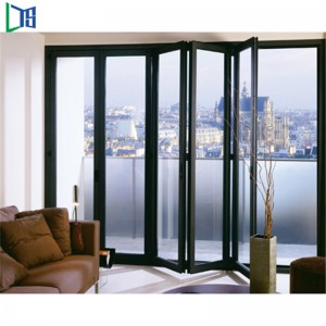 Chiny Fabryka produkuje podwójne drzwi składane ze stopu aluminium Drzwi skrzydłowe składane bi do budownictwa komercyjnego