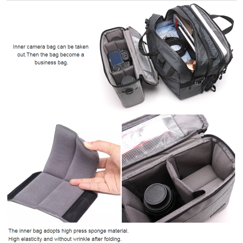 BRTMH200 Diat Profesjonalny nylonowy wodoodporny plecak na aparat podwójny plecak na laptopa