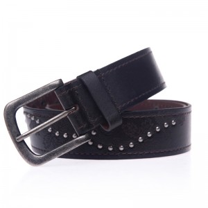 HD0823 - Spersonalizowany pasek z prawdziwej skóry z ćwiekami