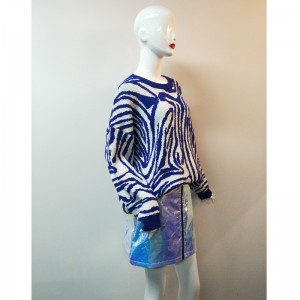 BLUZKA Z NADRUKIEM BLUE SWIRL RLWS0011F