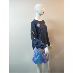 SWETER Z KARTONAMI DAMSKIM RLWS0013F