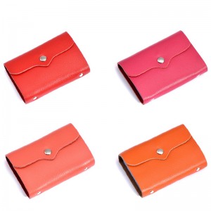 HD0827 - Personalizowany pokrowiec na wizytówki z prawdziwej skóry