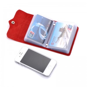 HD0827 - Personalizowany pokrowiec na wizytówki z prawdziwej skóry