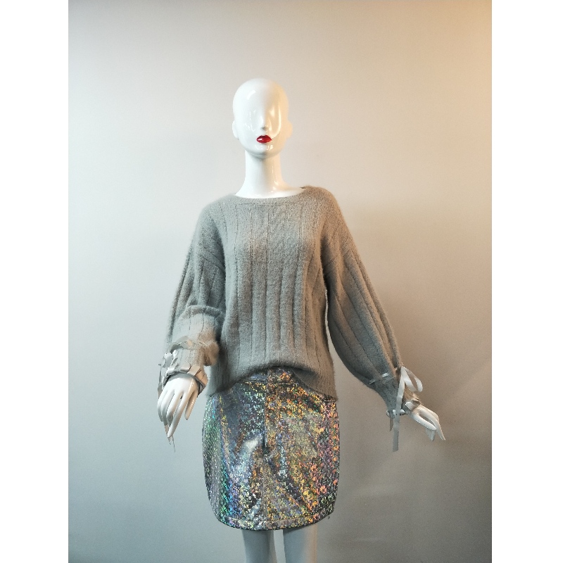 SZARY CREW SWEATER RLWS0026F