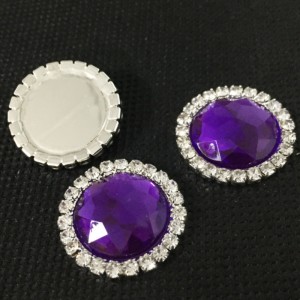 moda dekoracyjny różne kolory okrągły płaski kryształ z kryształu akrylowego z płaskim guzikiem 12