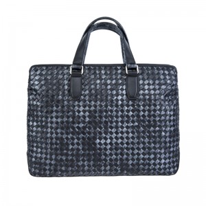 18SG-6816F z obu stron zastosowano dwukolorową, unikatową tkaną męską teczkę z prawdziwej skóry