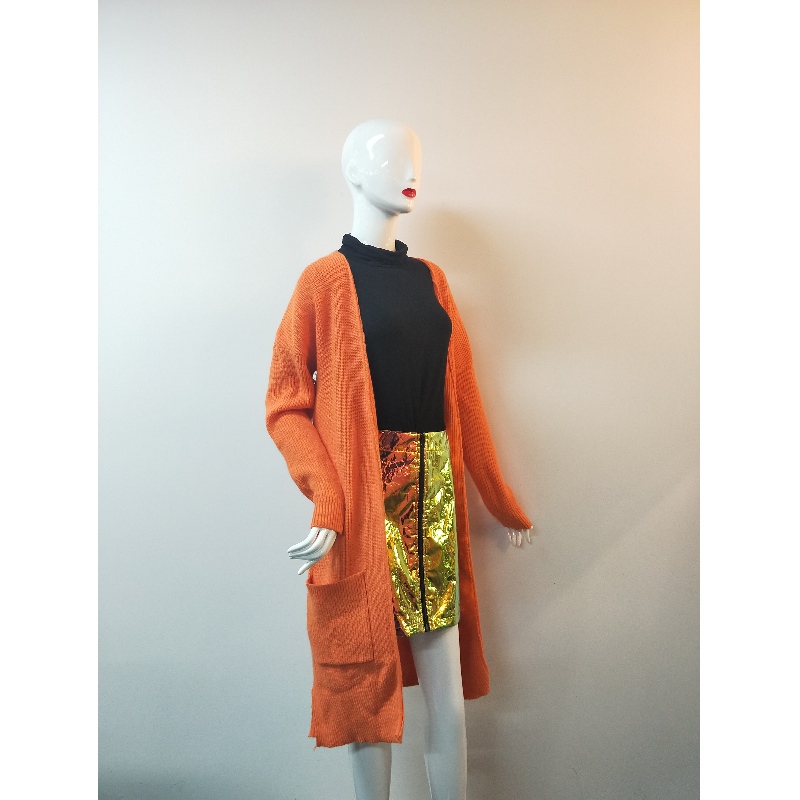 POMARAŃCZOWY LONGLING CARDIGAN RLWS0035F