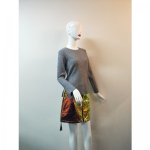 SZARY SWETER SZKLANY BOCZNY RLWS0038F