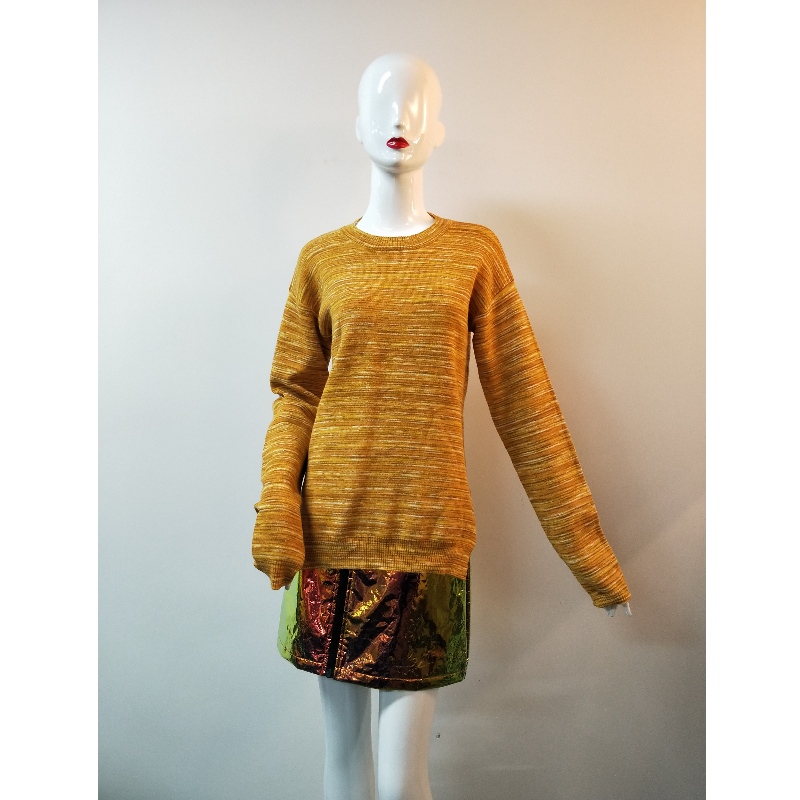 POMARAŃCZOWY BLUZA Z KRÓTKIM RĘKAWEM RLWS0040F