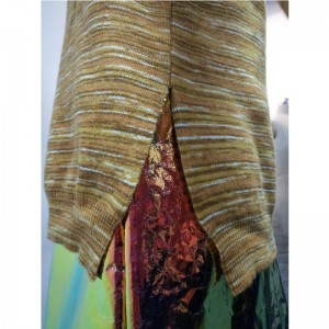 POMARAŃCZOWY BLUZA Z KRÓTKIM RĘKAWEM RLWS0040F