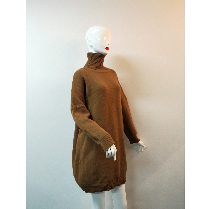 BROWN LONGLINE SWEATER RLWS0048F