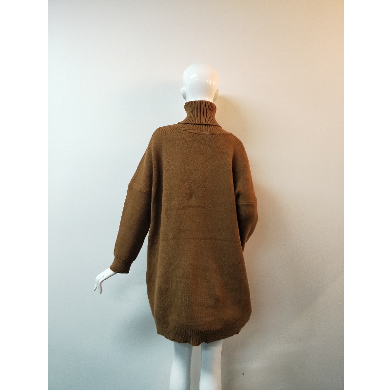 BROWN LONGLINE SWEATER RLWS0048F