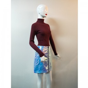 SWETER RED WYSOKI Kołnierz RLWS0062F