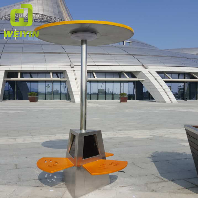 Inteligentna ławka reklamowa zasilana energią słoneczną z oświetleniem LED Ładowarka USB na zewnątrz
