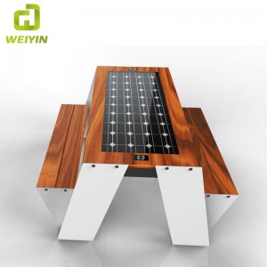 Outdoor Mobile Phone Charging Smart Solar Picnic Steel Table Bench Dostawca