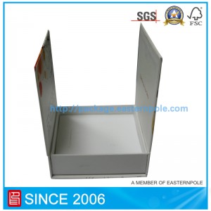 Luksusowe pudełko na papier z magnesem i podwójnymi klapkami