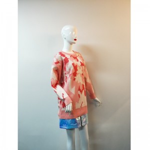 SWETER RÓŻOWY KONTRAST RLWS0123F