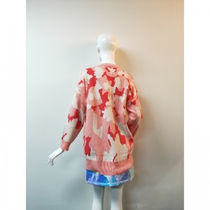 SWETER RÓŻOWY KONTRAST RLWS0123F