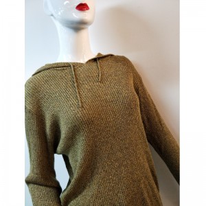 ŻÓŁTY SWETER Z KAPTUREM RLWS0133F