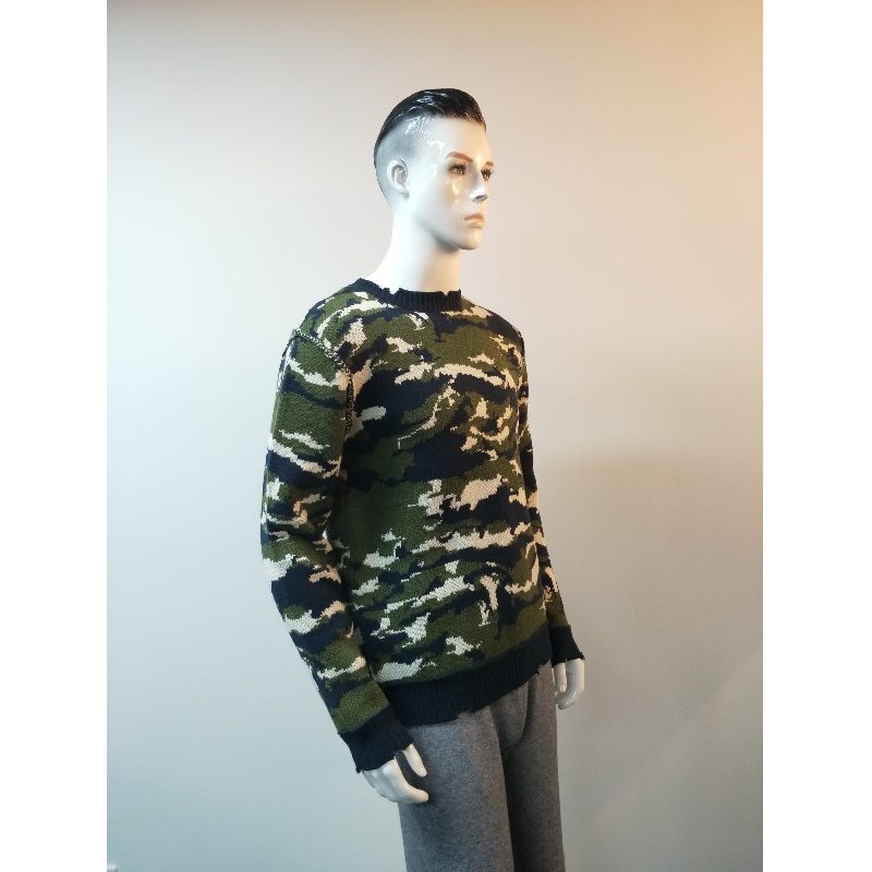 SWETER DRUKOWANY CAMO RLMS0007F