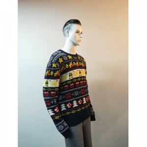 SWETER Z NADRUKIEM WKŁADKOWY RLMS0010F