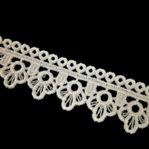 Najwyższej jakości koronki jedwabne mleko 2.1 cm poliestrowe koronki wykończenia Gipiury koronki wykończenia