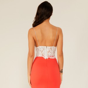 Wysoka jakość Deep V Women Ladies Casual Sexy Chiffon Ruffle Camisole