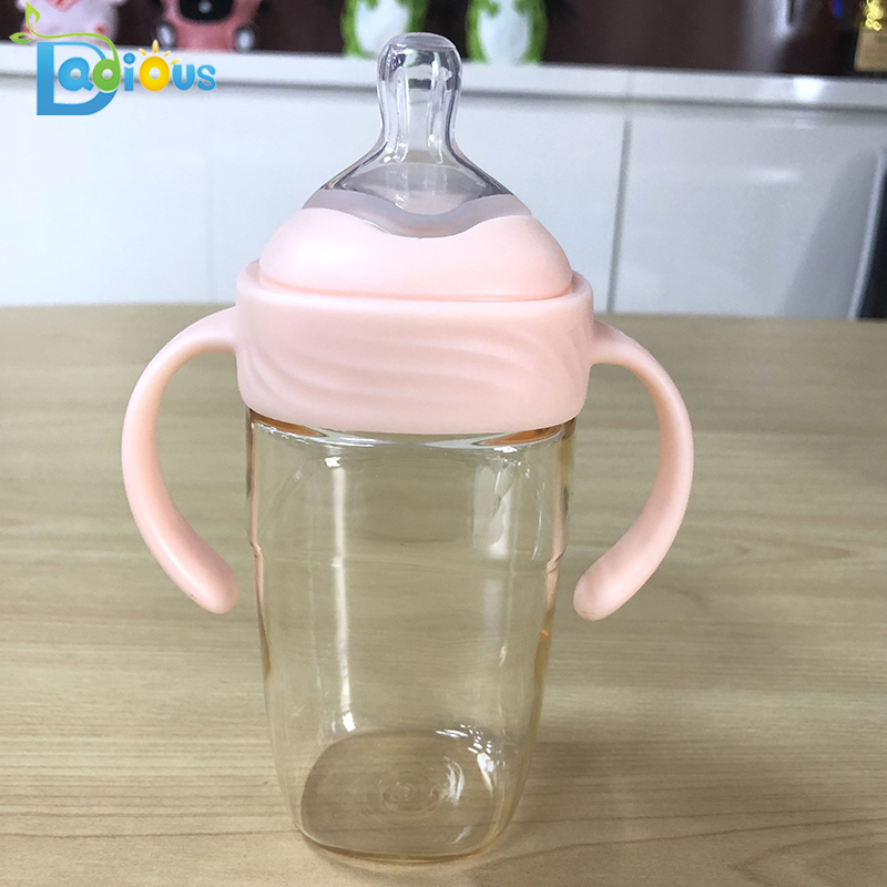 Butelka do karmienia noworodka BPA Free PPSU Butelka do karmienia noworodka 240ML Baby Logo na butelkę mleka dla niemowląt z uchwytem