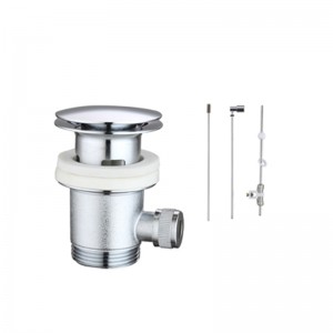 Chromowany odpływowy pojemnik na odpady z prętem odpływowym