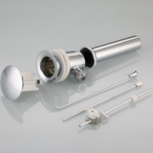 Chromowany odpływowy pojemnik na odpady z prętem odpływowym