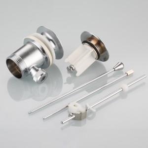 Chromowany odpływowy pojemnik na odpady z prętem odpływowym