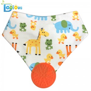 Najnowszy projekt BPA Free Bib Chew Bandana Bawełna Gryzak Bandana Bib Śliniaki dla ślinotoków i ząbkowania